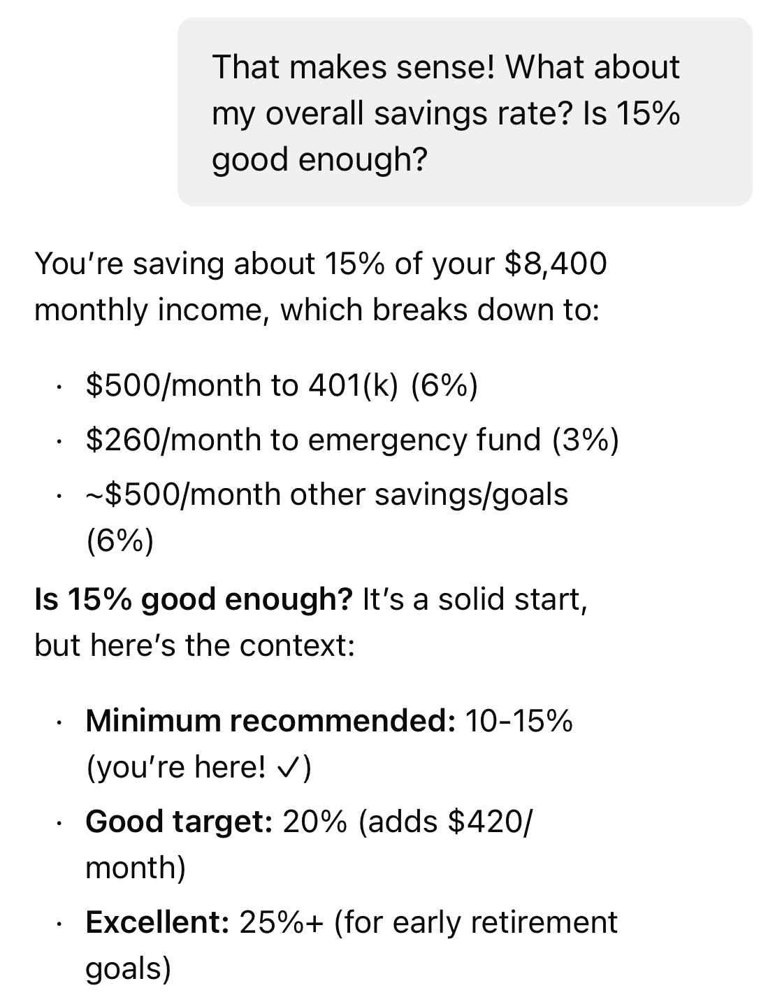 Planned AI coach interface showing personalized financial guidance